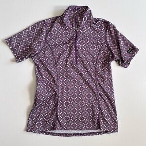 Kerrits Riding Shirt Short Sleeve Purple Floral Small